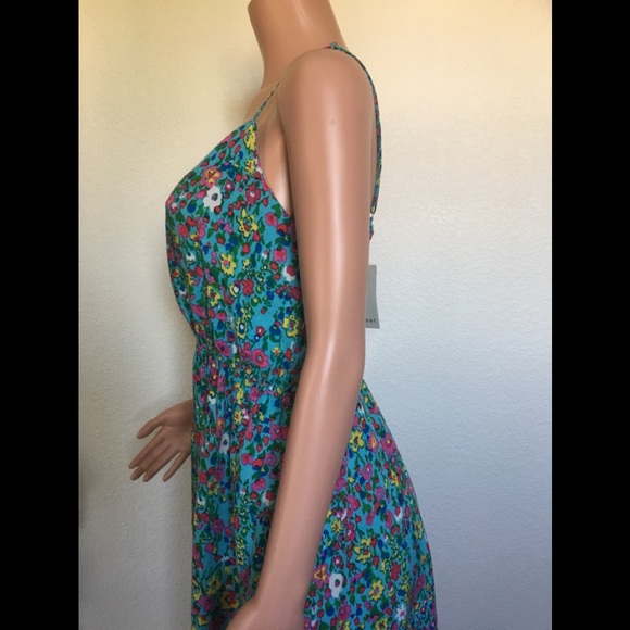 🎉HP🎉 NEW Poet Blue Floral Spaghetti Strap Dress - Picture 3 of 10